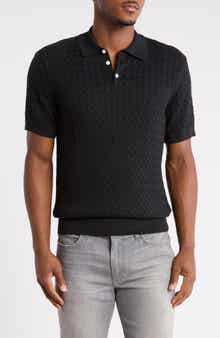 Cotton Cable Sweater Polo
