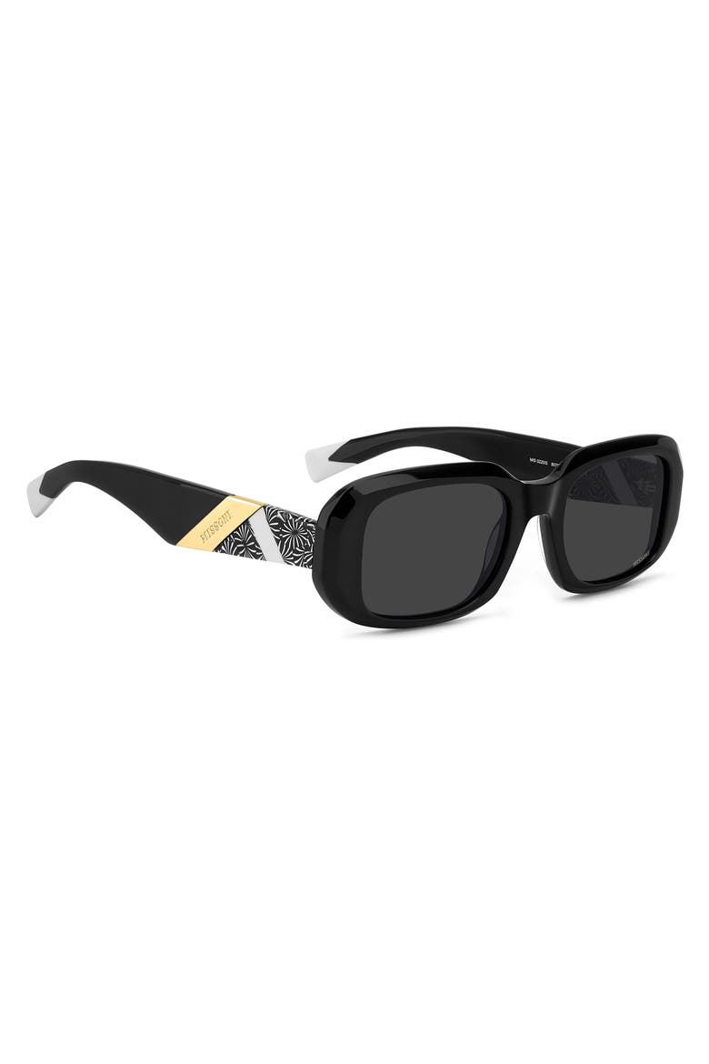 52mm Rectangular Sunglasses, Alternate, color, BLACK/ GREY