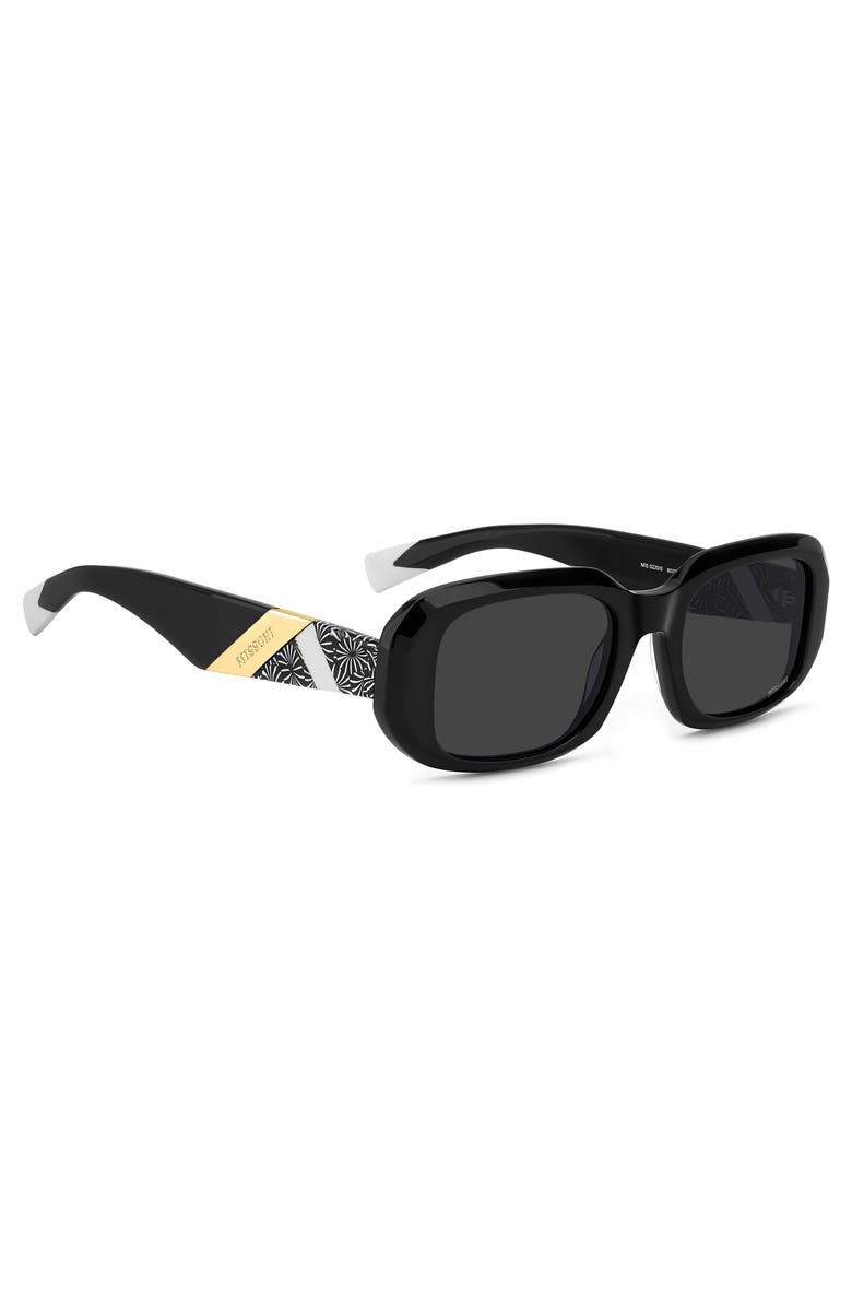 Missoni 52mm Rectangular Sunglasses, Alternate, color, Black/ Grey