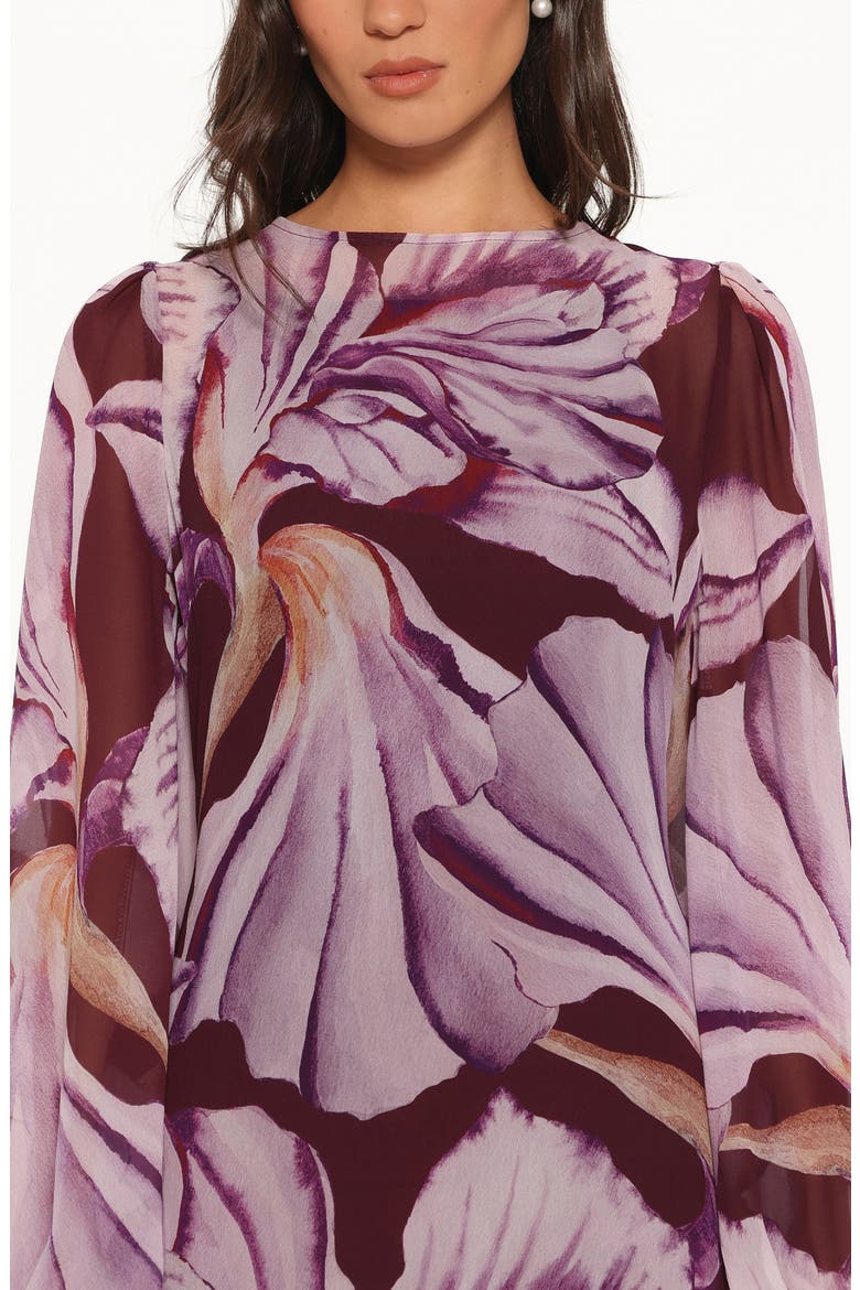 Keani Floral Long Sleeve Maxi Dress, Alternate, color, PLUM FLORAL