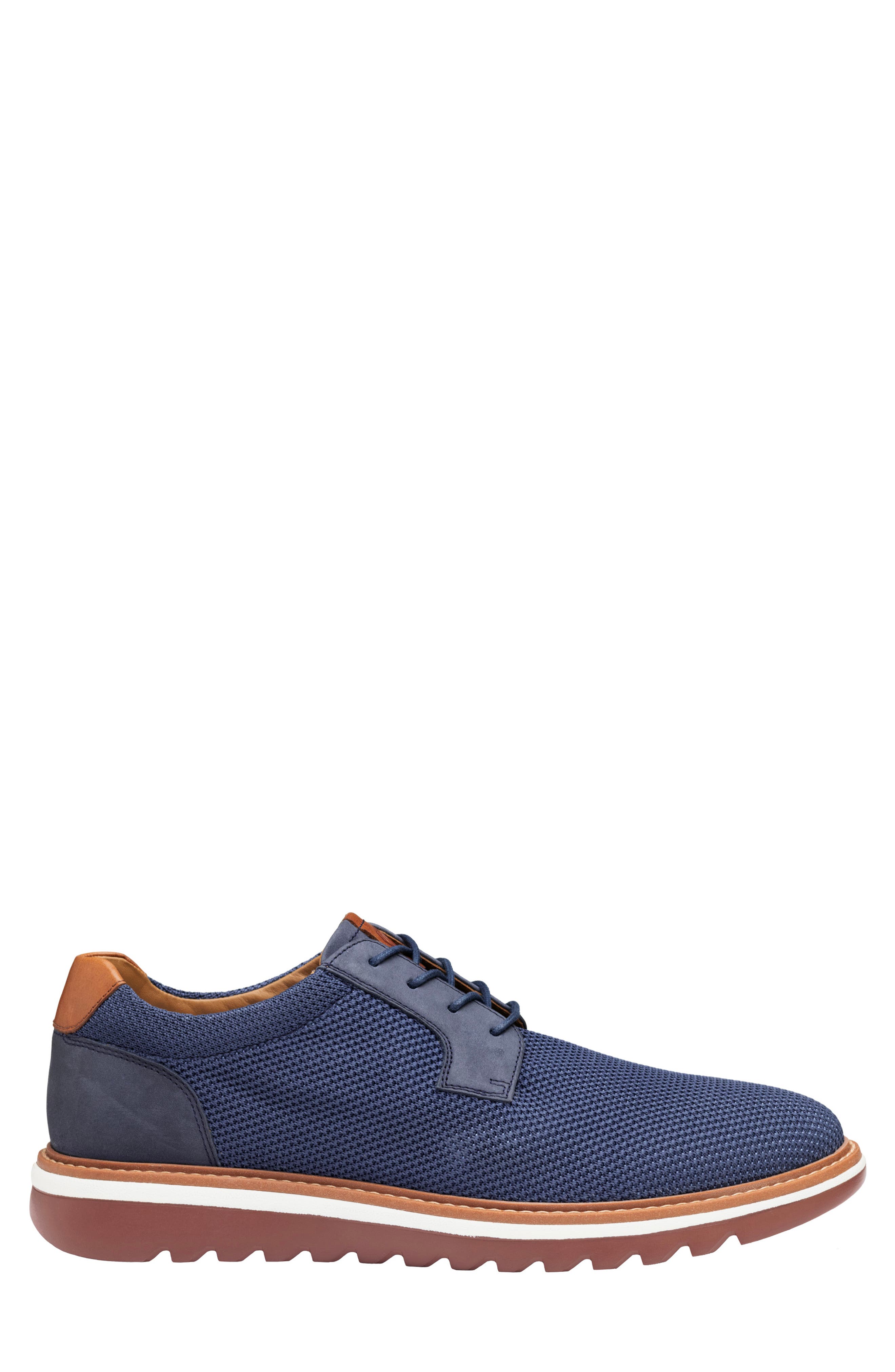 Johnston 
Murphy Braydon Knit Plain Toe Derby, Alternate, color, Navy Knit
