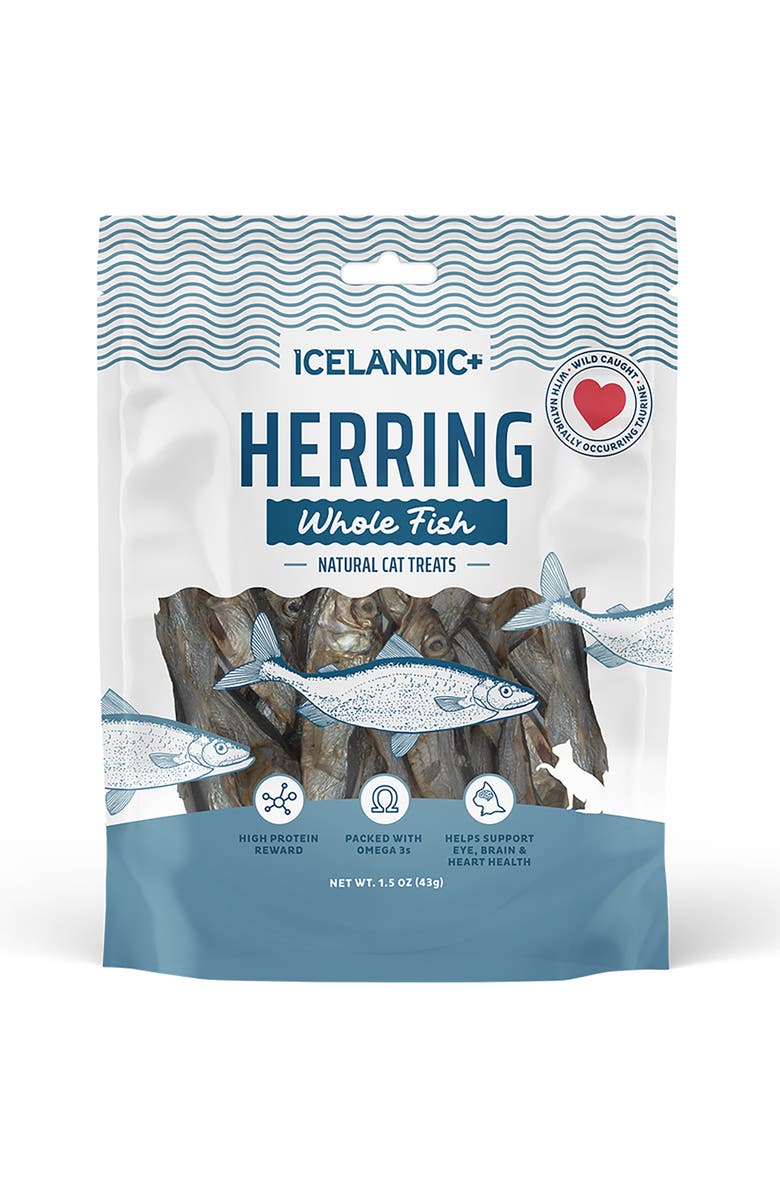 ICELANDIC+ Whole Fish Herring, 1oz Bag, Cat Treats, Pure Wild-Caught, Main, color, Multicolored
