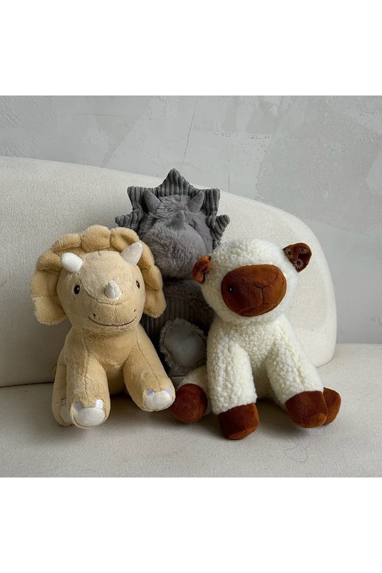 Stegosaurus Squeak & Crinkle Plush Dog Toy, Alternate, color, Gray