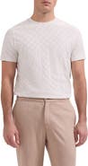 Bugatchi Crewneck Jacquard Checkerboard T-Shirt