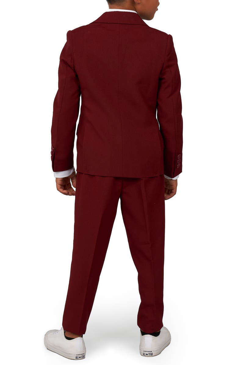 OppoSuits Blazing Burgundy Two-Piece Suit & Tie, Alternate, color, Red