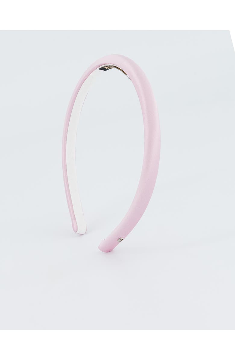 Alexandre de Paris Douceur Silk Satin Headband, Main, color, Pink