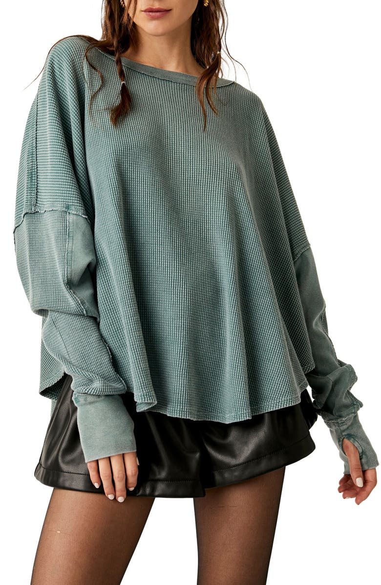 Free People Microphone Drop Waffle Knit Top, Main, color,