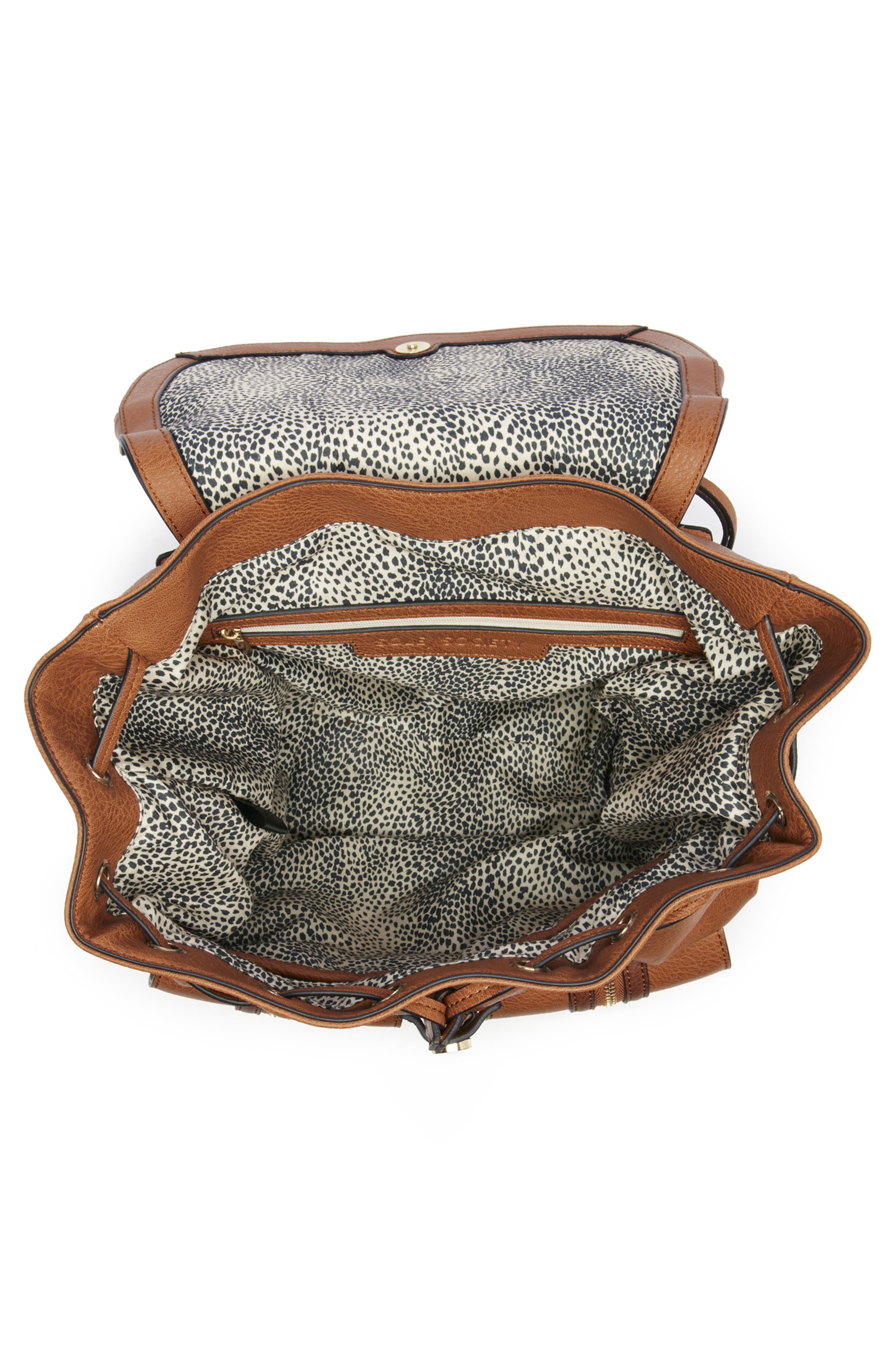 Sole Society Happy Faux Leather Backpack, Alternate, color, 