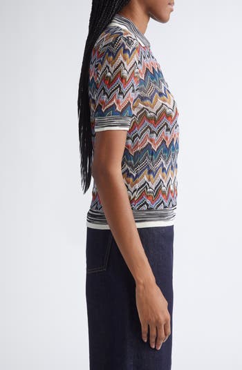 Missoni Knit Metallic Lace Polo | Nordstrom