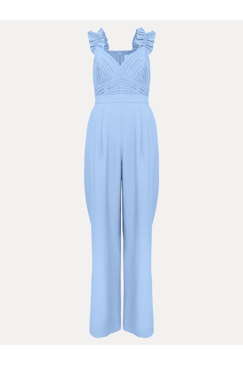 Moira Blue Ruffle Sleeve Jumpsuit, Alternate, color, Blue