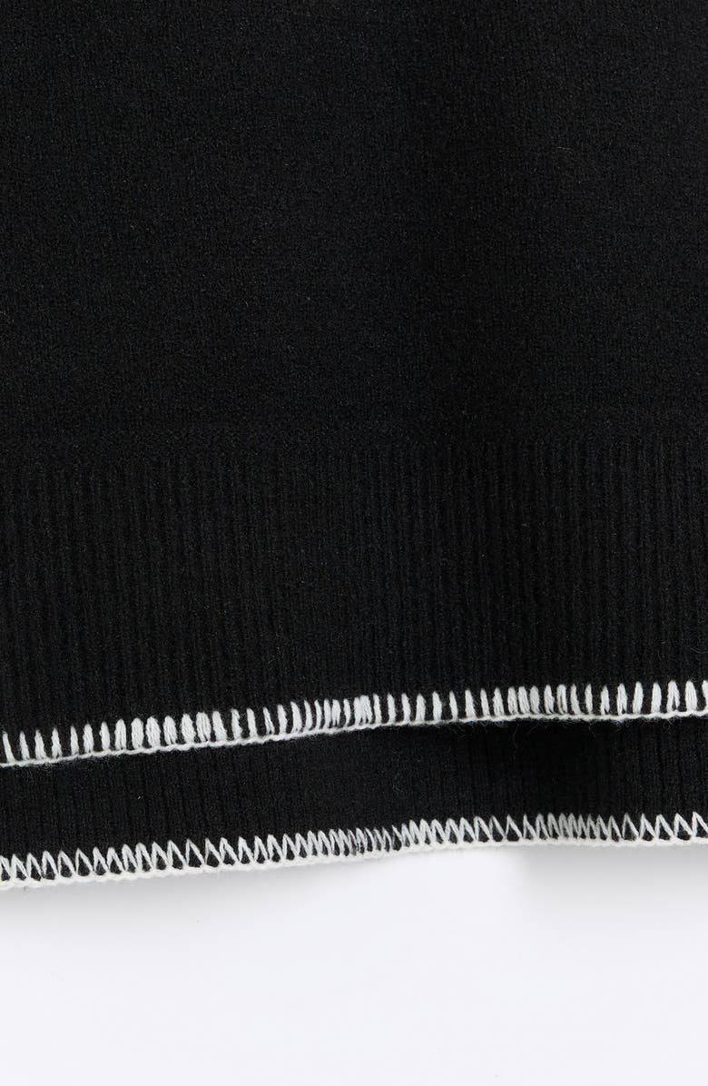 River Island Whipstitch Trim Polo Sweater, Alternate, color,