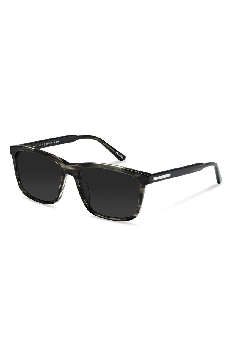 Vincero Presley 56mm Polarized Rectangle Sunglasses, Alternate, color,