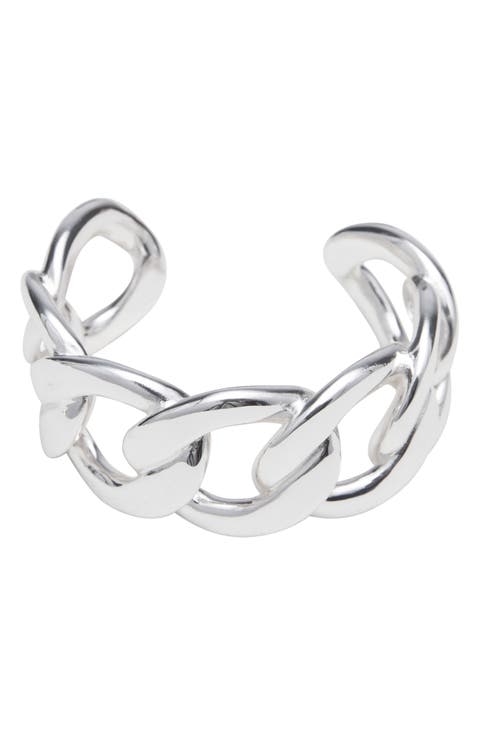 Chunky Curb Link Cuff Bracelet