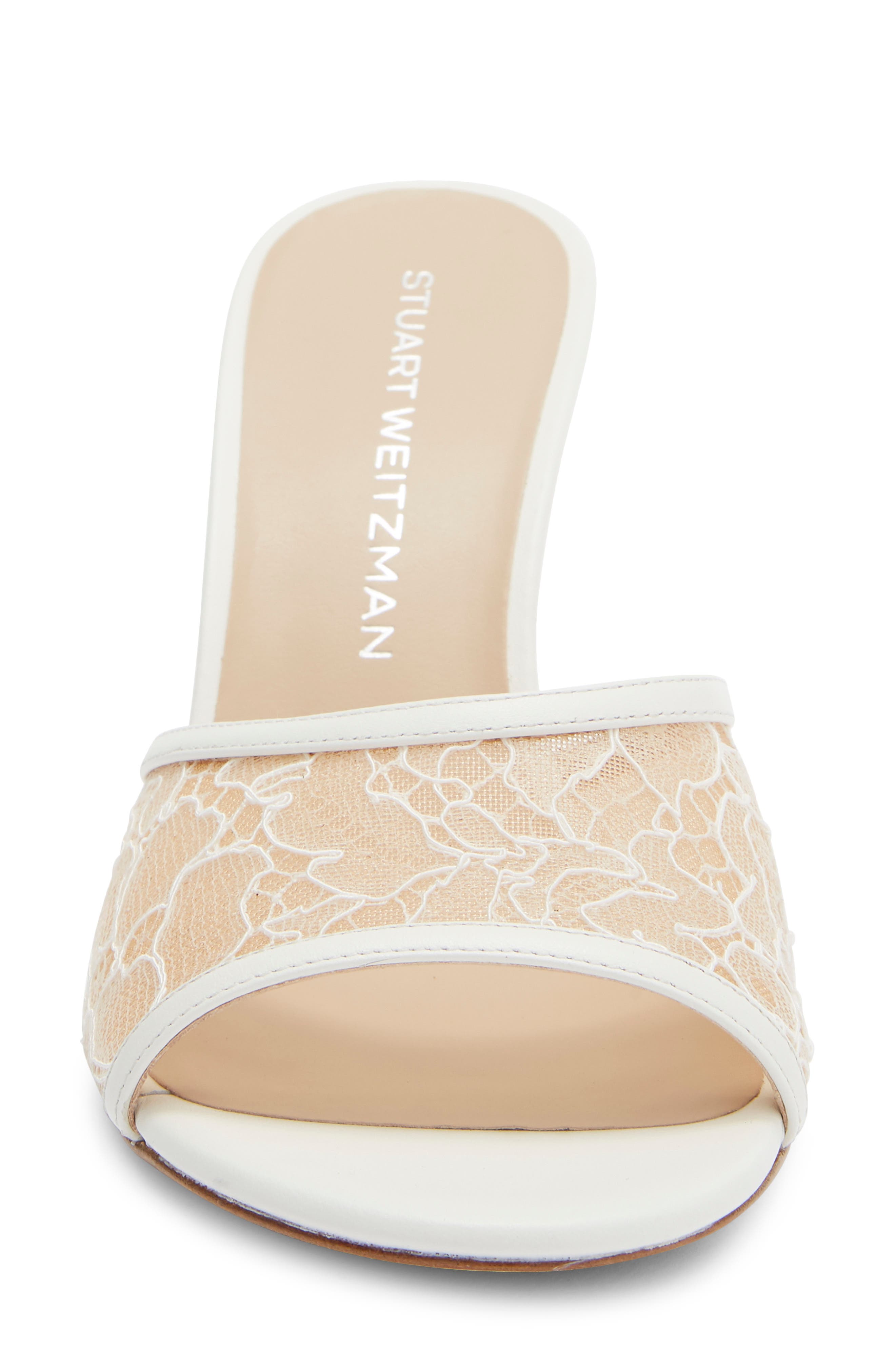 Stuart Weitzman Bare It All Slide Sandal, Alternate, color, Blanco White