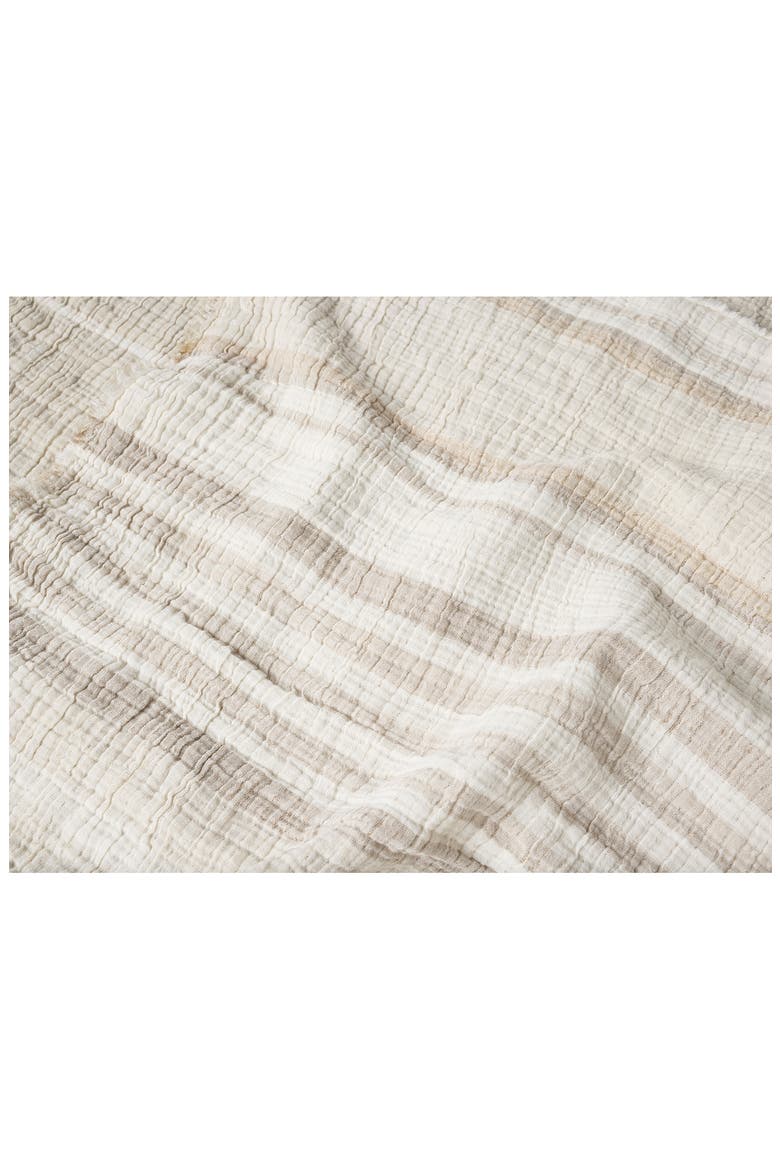 Topanga Organic Cotton Matelassé Throw Blanket, Alternate, color, TERRA STRIPE