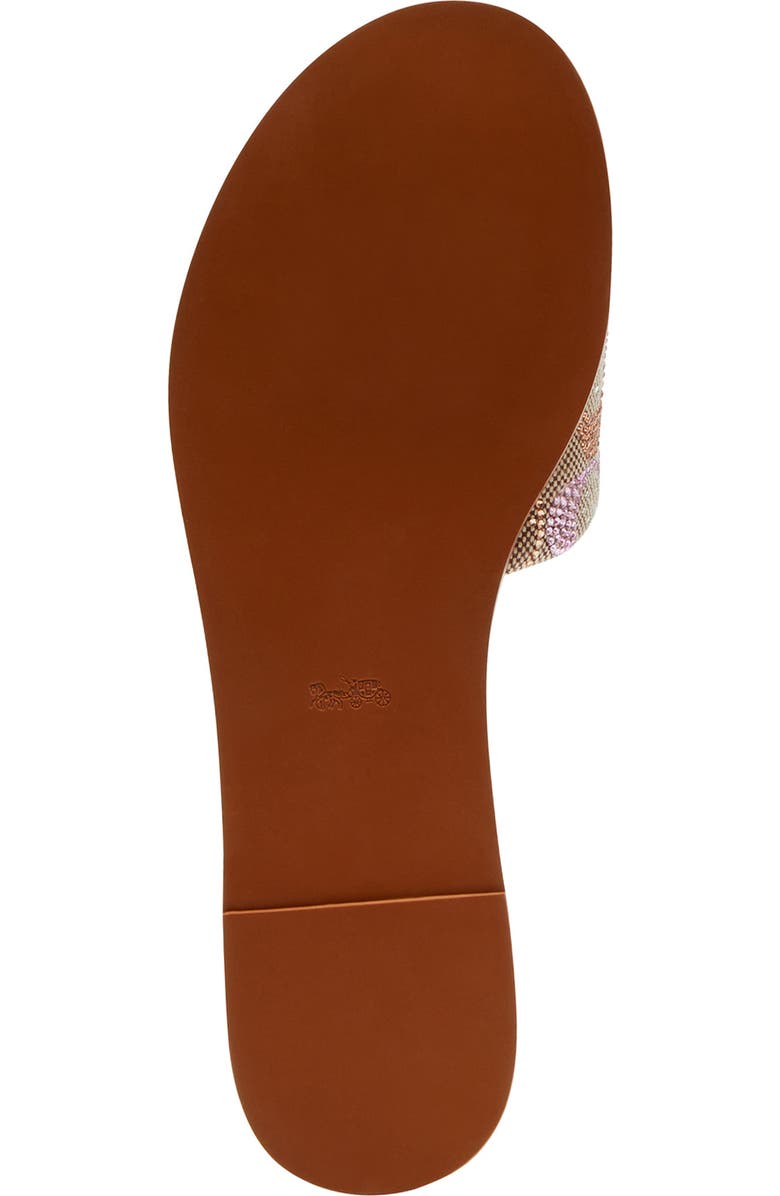 COACH Holly Signature Crystal Slide Sandal, Alternate, color, Rainbow Multi