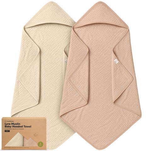 2-Pack Lyra Muslin Hooded Towels