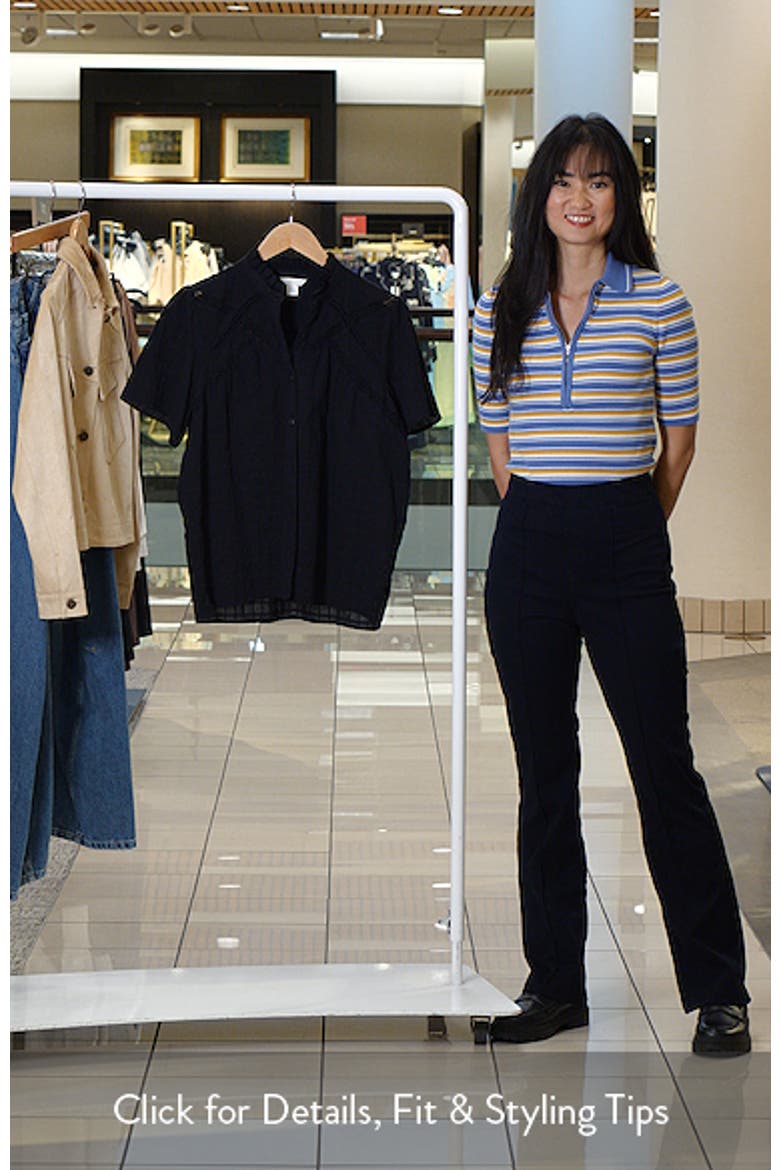 Lace Trim Button Front Top video