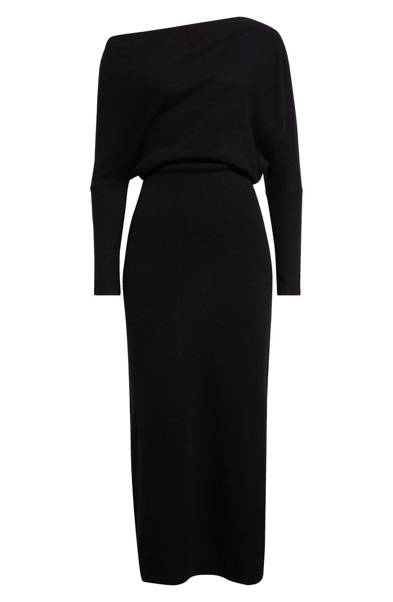 Altuzarra Kasos Asymmetric One-Shoulder Long Sleeve Cashmere Sweater Dress, Alternate, color,