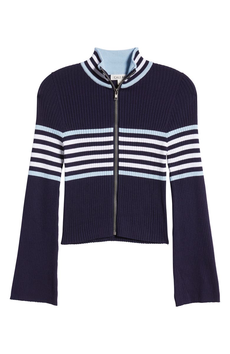 CALI BE Zip Front Crop Sweater, Alternate, color, 