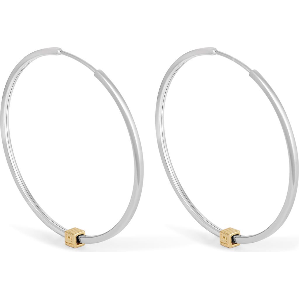 IVI Los Angeles Large Joia Slim Hoop Earrings in Silver  product