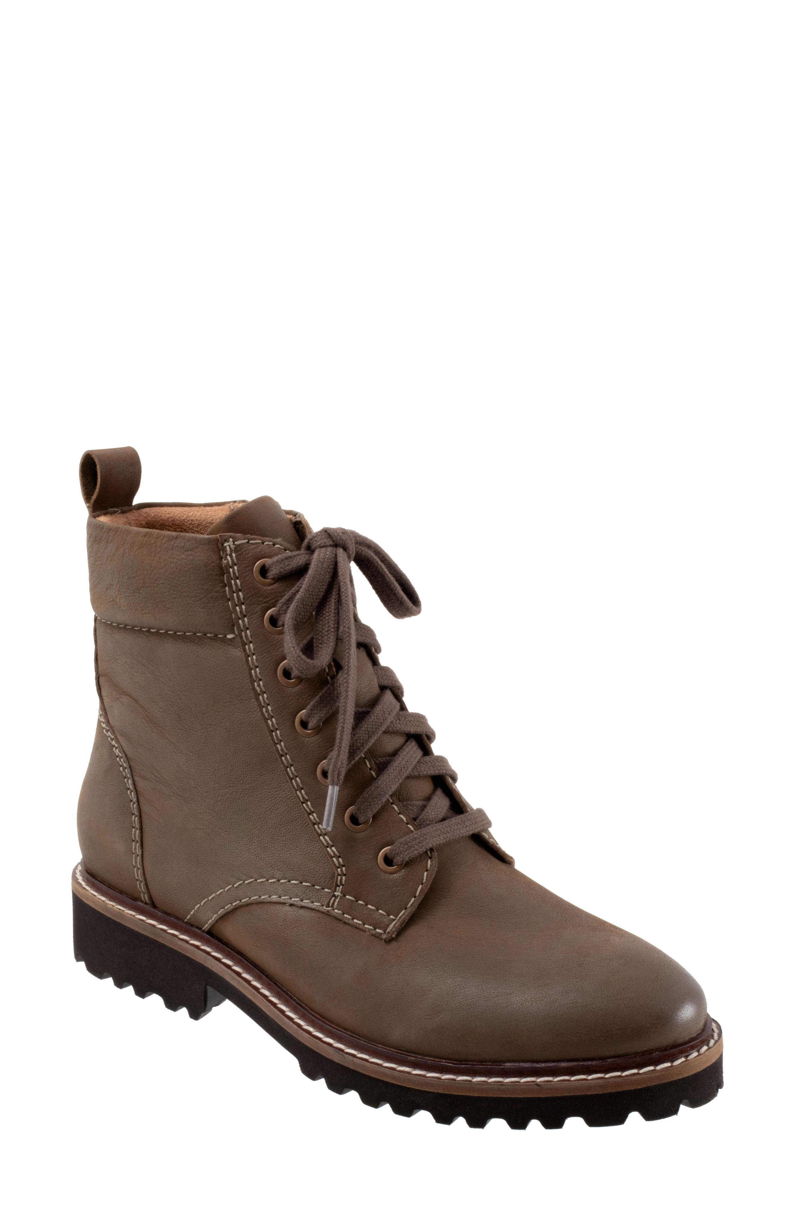 SoftWalk<sup>®</sup> Icara Lace-Up Boot, Main, color, Stone