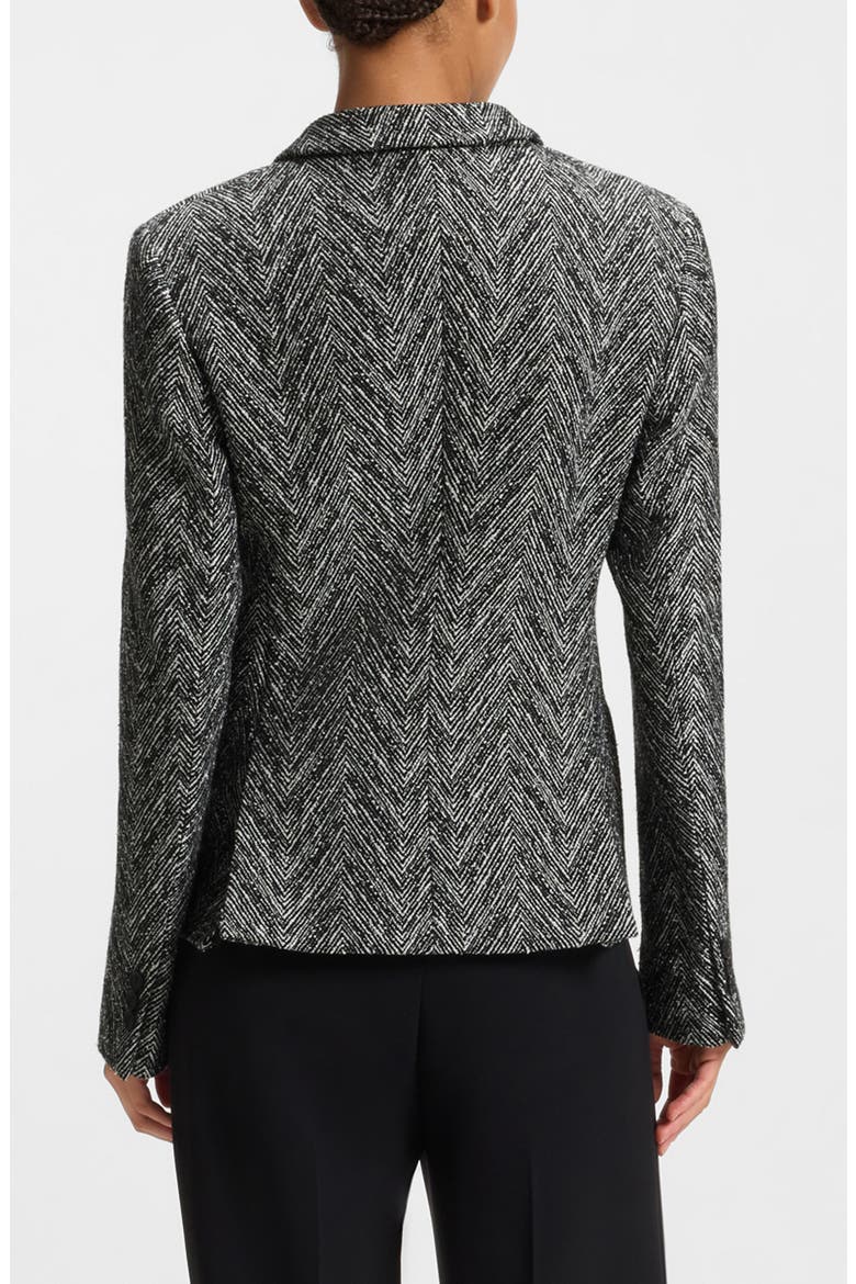 Jiarna Double Breasted Blazer, Alternate, color, MONOCHROME HERRINGBONE