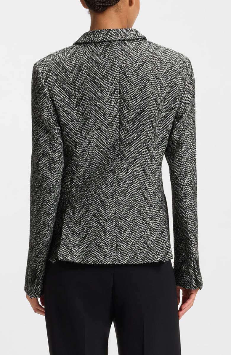 BOSS Jiarna Double Breasted Blazer, Alternate, color, Monochrome Herringbone