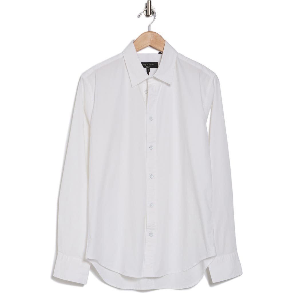 Rag & Bone Tommy Fit 2 Poplin Button-up Shirt In White