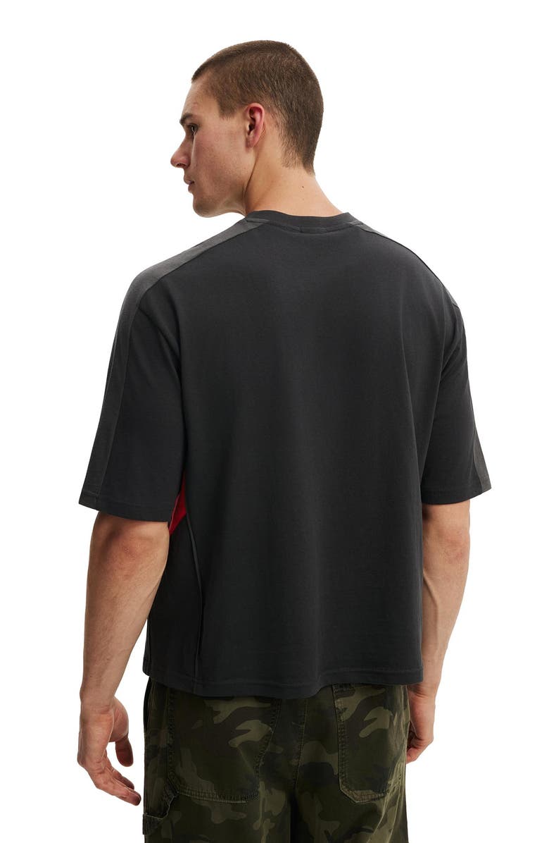 Cotton On Men's Cropped Fit Alfa Romeo T-Shirt, Alternate, color, Lcn Alf Washed Black Panel