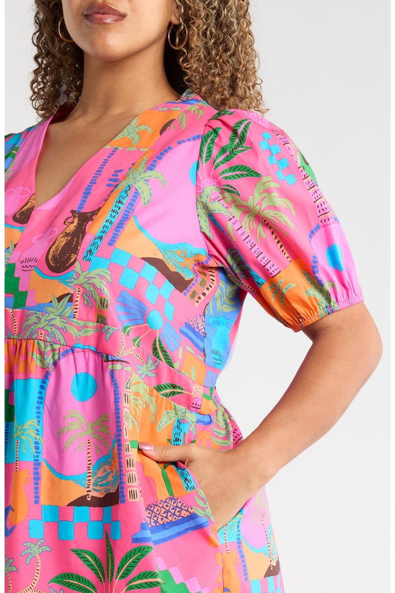 Lanus City Jerome Shift Minidress, Alternate, color, FUCHSIA-MULTI