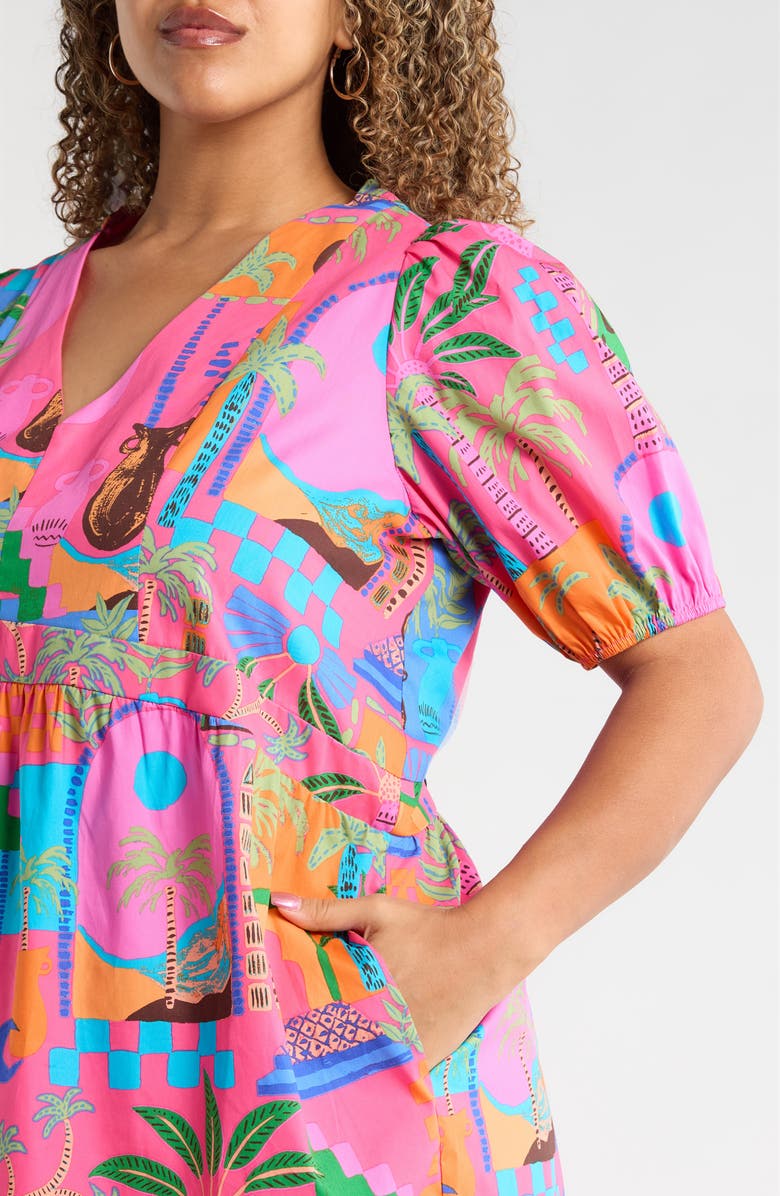 SUGARLIPS Lanus City Jerome Shift Minidress, Alternate, color, Fuchsia-Multi