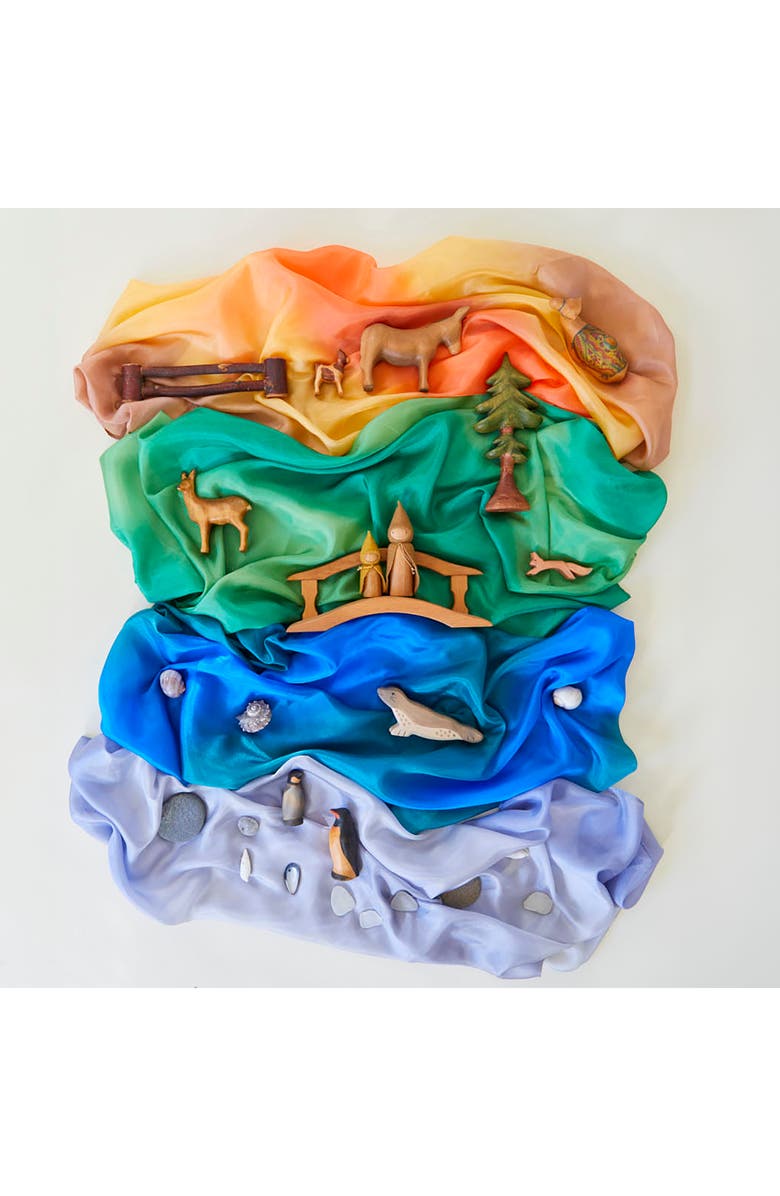 Sarah's Silks Set of 4 Earth Playsilks, Alternate, color, 