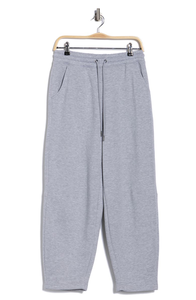 YOGALICIOUS Baby Wash Fleece Barrel Sweatpants, Alternate, color, Heather Grey