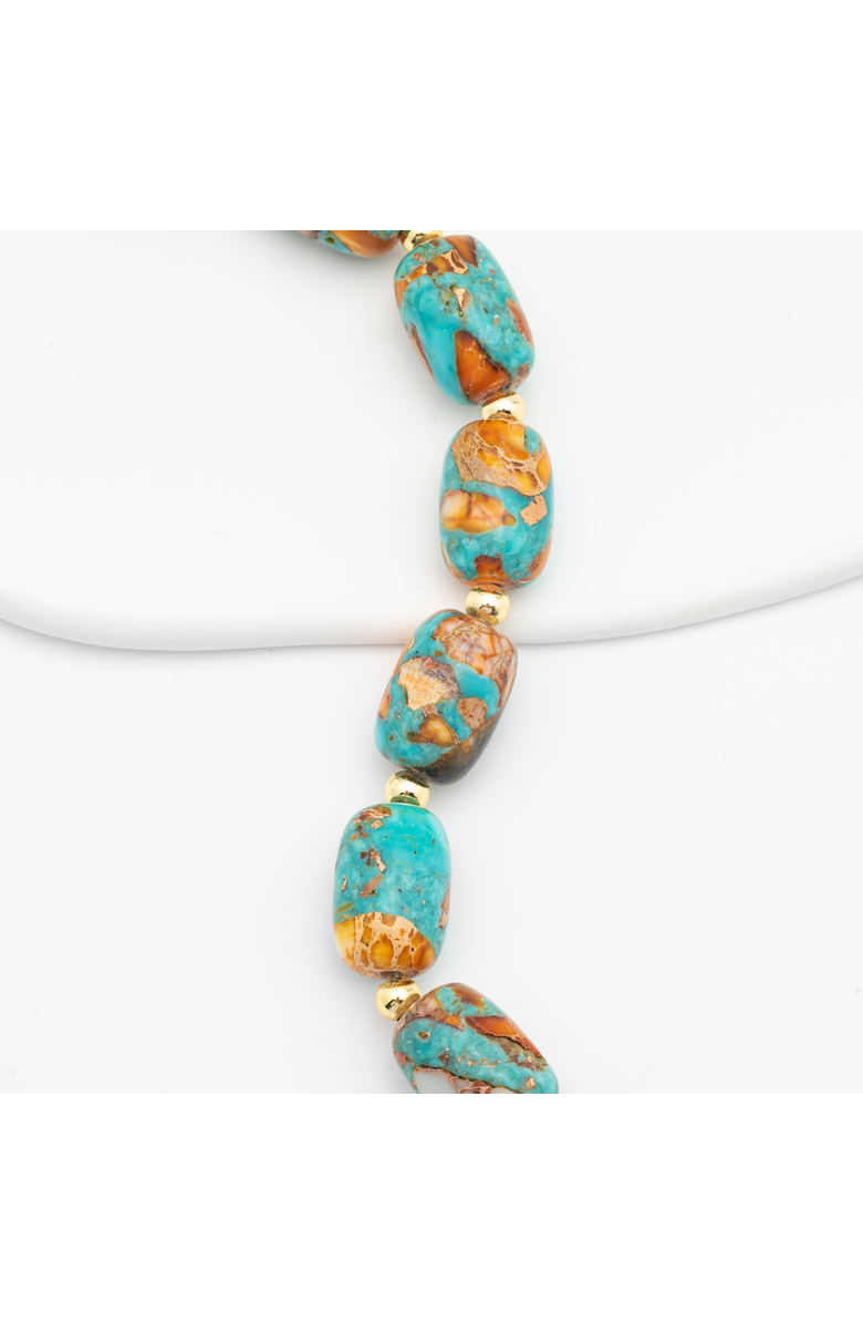 Starfish Project Sierra Bloom Turquoise Emperor Stone Beaded Necklace, Alternate, color, Turquoise