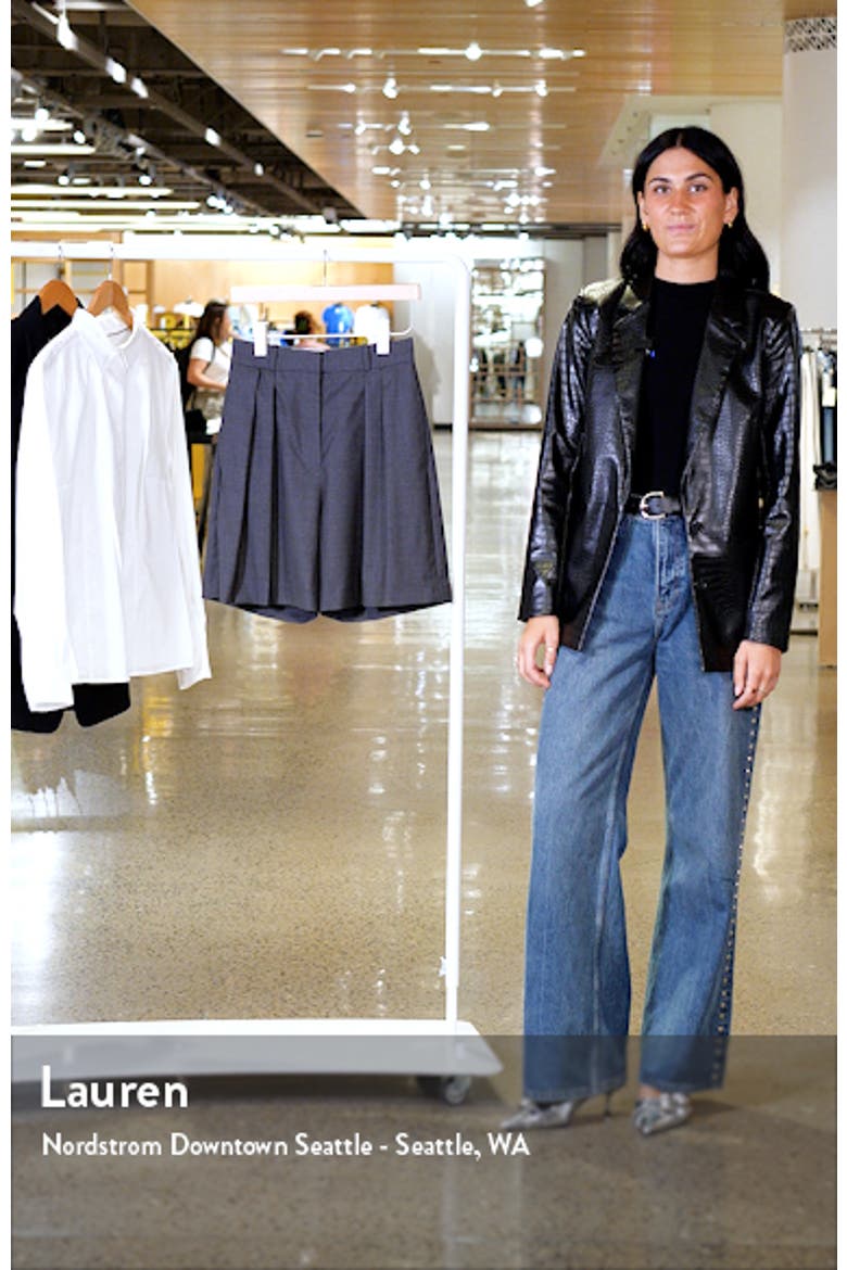 Tailored Virgin Wool Wide Leg Shorts video