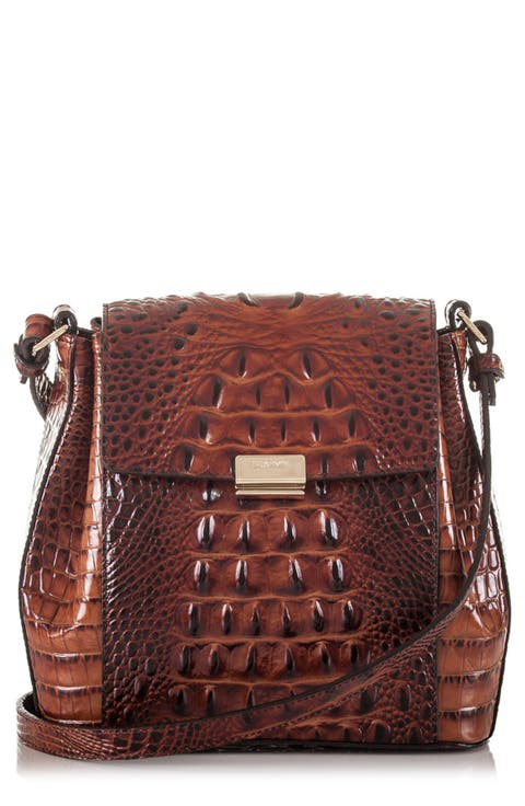 Margo Croc Embossed Leather Crossbody Bag