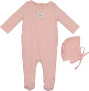 Manière Bebe Pointelle Footie & Hat Set