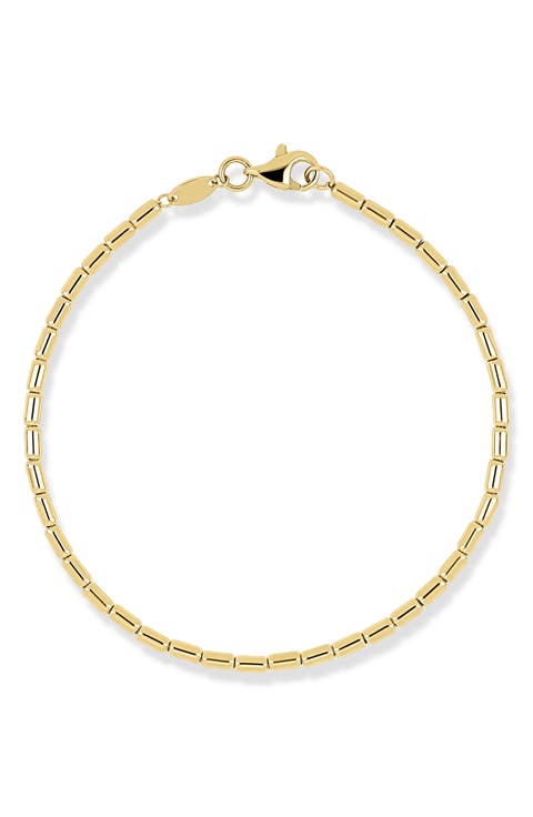 14k Gold Bead Chain Bracelet