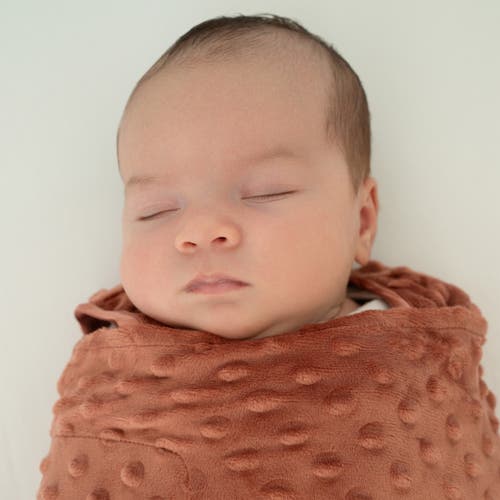 Halo Plush Dots Velboa 3.0 Tog Sleepsack Swaddle In Brown