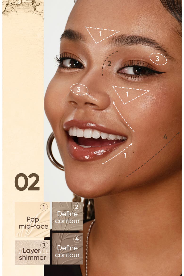 Highlight & Contour Face Palette, Alternate, color, #02 Tree Shadow