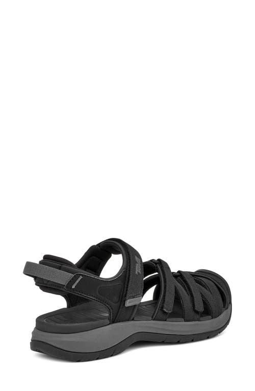 Teva Tirra Womens Contrast Trim Textured Sport Sandals In Black
