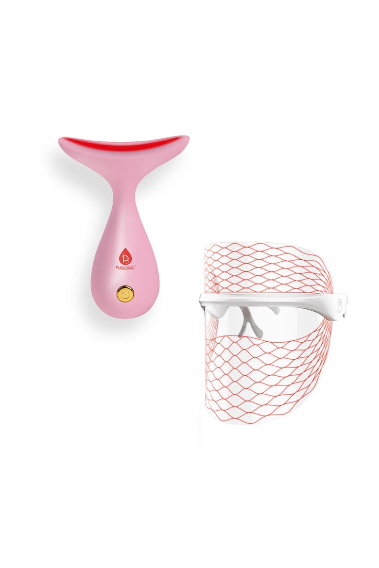 LED Light Therapy Face Mask & Sculpting Wand, Main, color, Multicolor