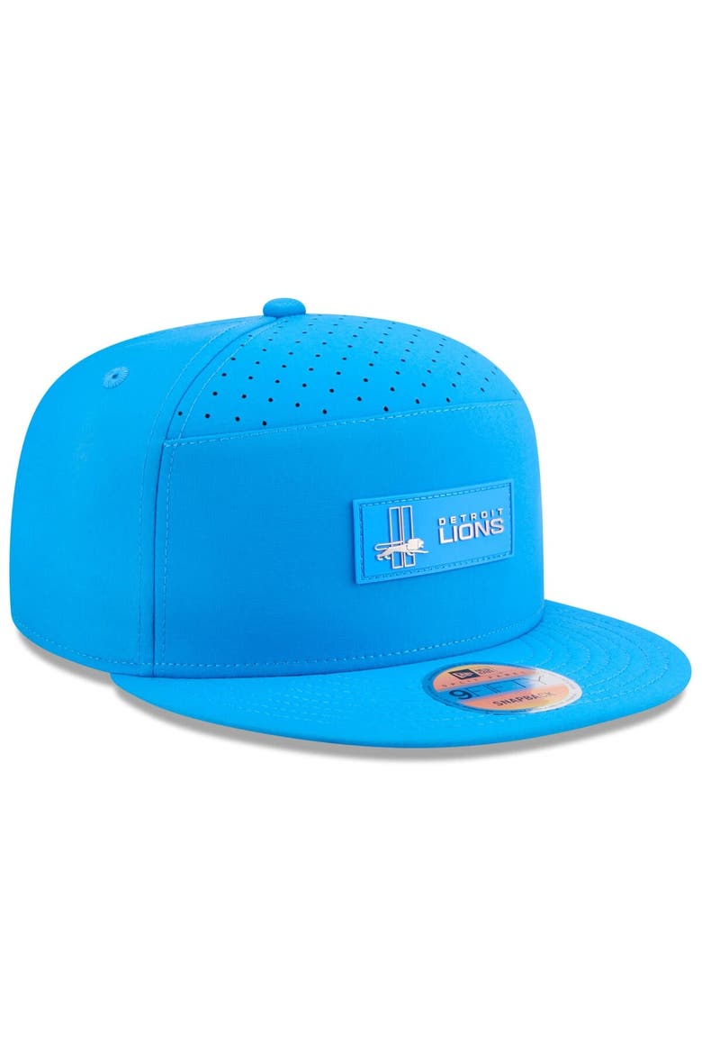 Men's New Era Blue Detroit Lions 2025 Sideline Throwback Split Panel 9FIFTY Snapback Hat, Alternate, color, Blue