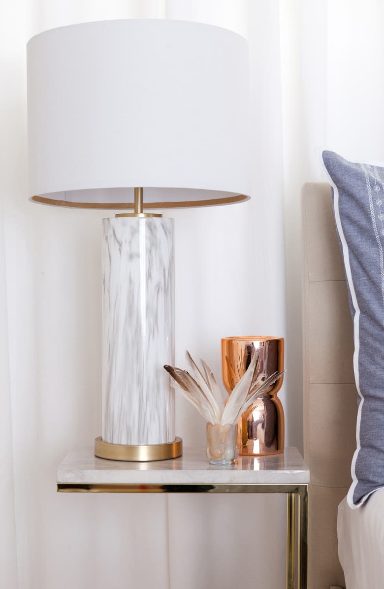 cupcakes and cashmere Marble Column Table Lamp, Alternate, color, 