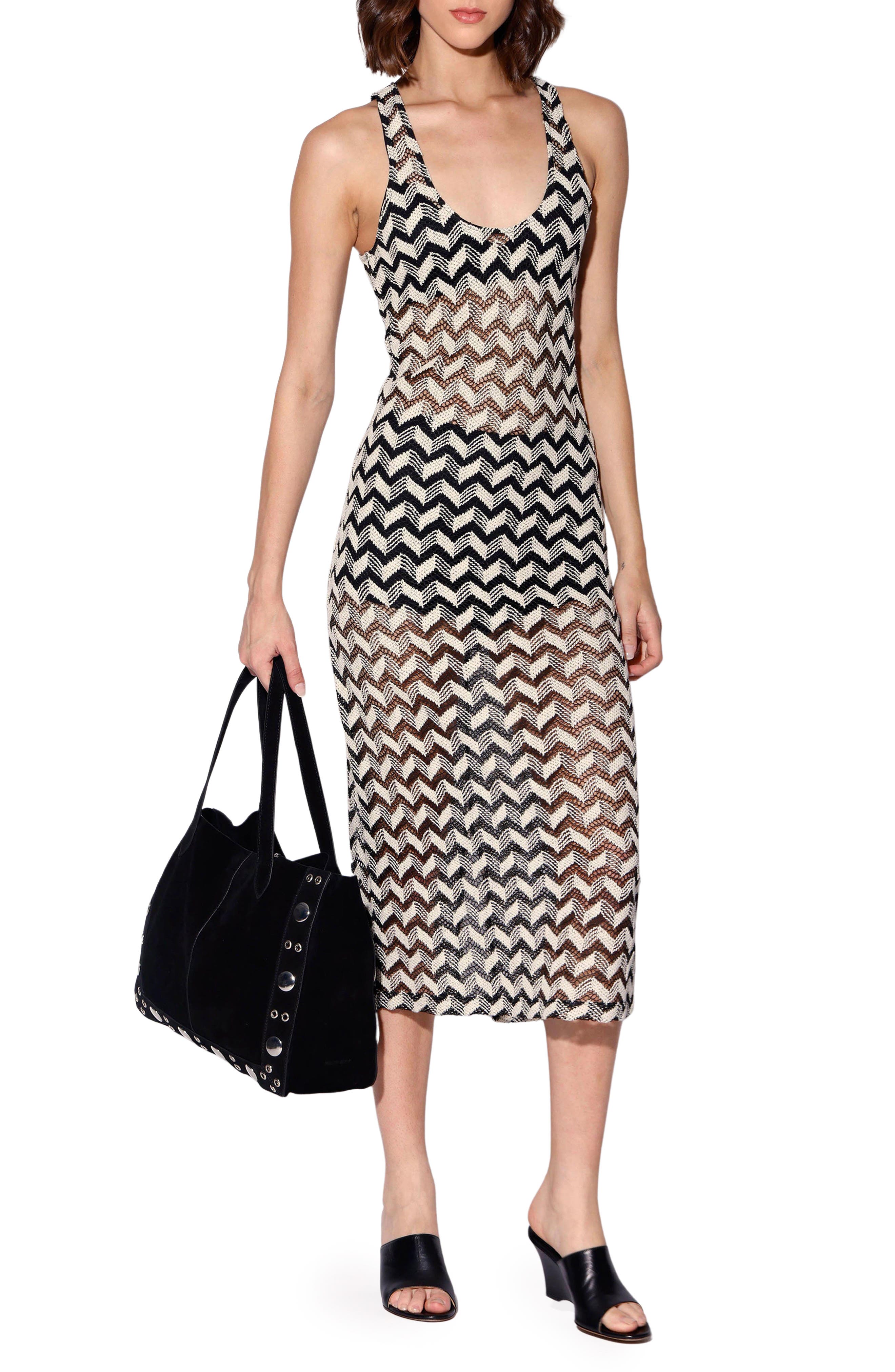 Walter Baker Naveah Chevron Knit Dress