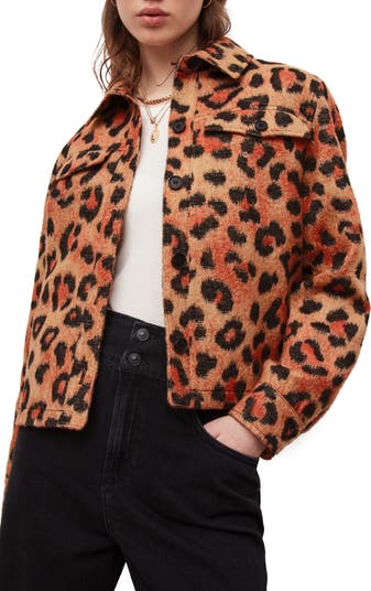 AllSaints Honor Leopard Print Jacket | Nordstrom