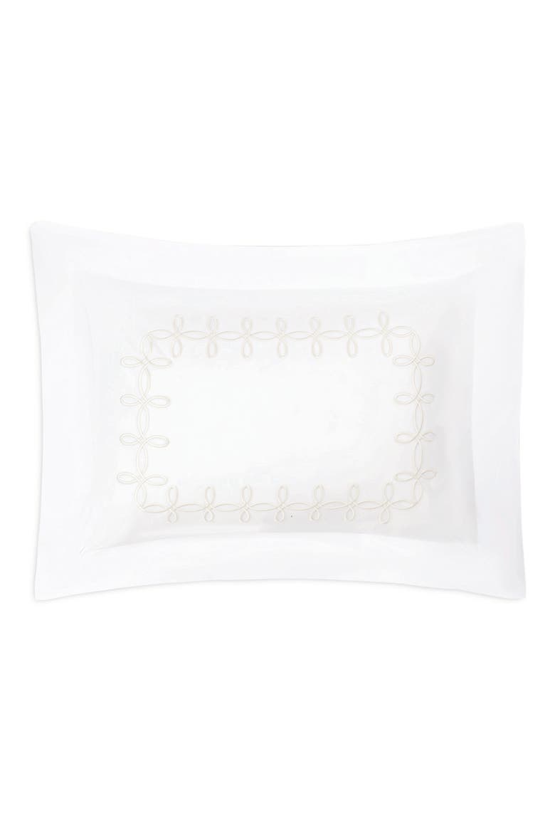 Gordian Knot Egyptian Cotton Percale Pillow Sham, Main, color, CREAM