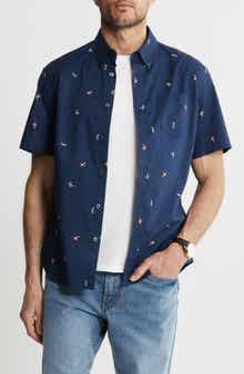 JACHS Bay Stretch Oxford Short Sleeve Shirt