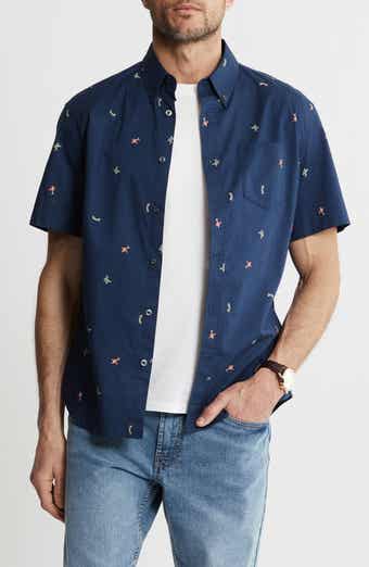JACHS Bay Stretch Oxford Short Sleeve Shirt